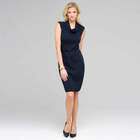 Sleeveless Belted Cowl Neck Dress, , small